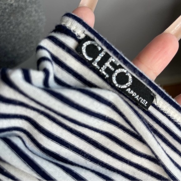 Cleo Pin Striped Cutout Mini Dres w/ Front Knot Size Small - Picture 6 of 6